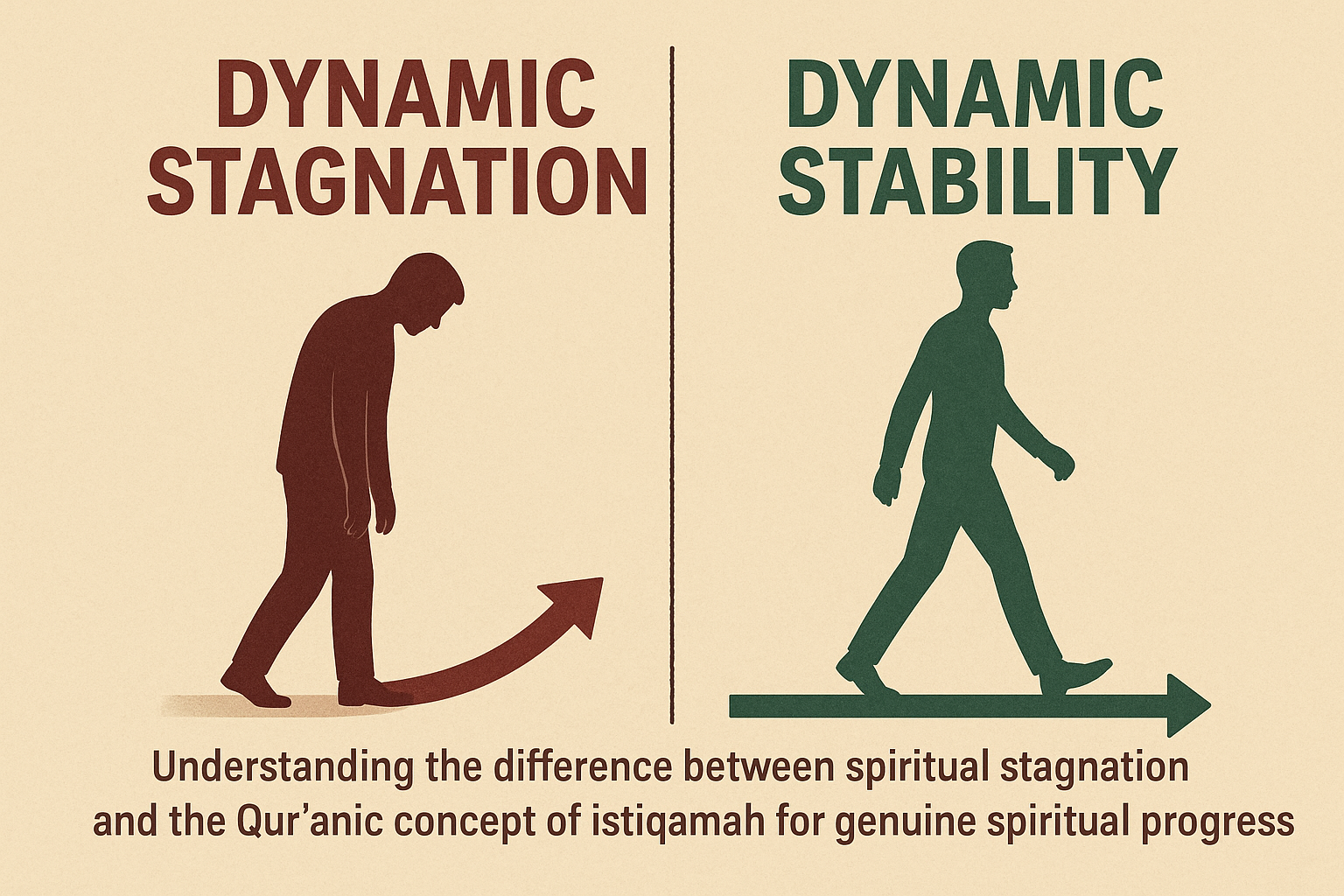 Visual representation of dynamic stagnation vs dynamic stability in spiritual life