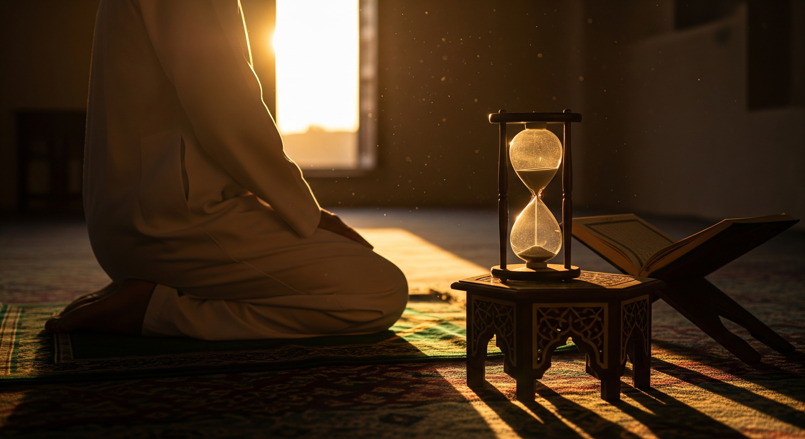 Visual representation of time discipline, prayer, and moral responsibility in Islamic practice